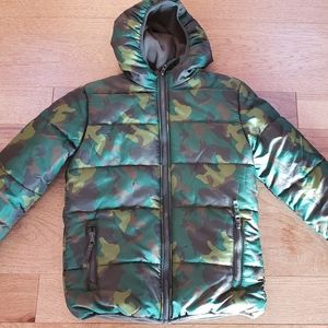 Boys camouflage puffer jacket